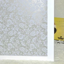 Высококачественные статические цепляться декоративные матовые пленка для окна непрозрачная 60x300 см/pc белые цветочные со стеклом пленка оконный Декор