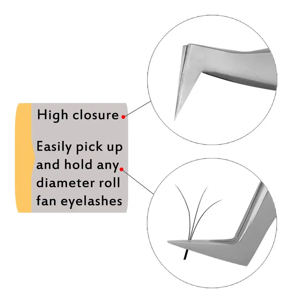 VETUS 6A-SA Пинцет 3D/6D Пинцет для объемных ресниц Премиум нержавеющая сталь Антистатические Легкий вентилятор Пинцет для наращивания ресниц