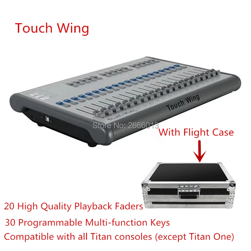 

With Flight Case Touch Wing Stage Lighting DMX Console DMX Controller Support All Titan Console Tiger Touch Wing DMX Consoles