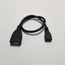 Micro USB Женский к usb Тип Женский кабель для передачи данных для телефона Android черный 25 см