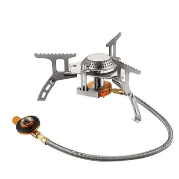 

LGFM-3500W Camping Gas Stove, Backpack Stove, with Convenient Piezo Ignition, Durable & Portable Burn er with Carrying Case