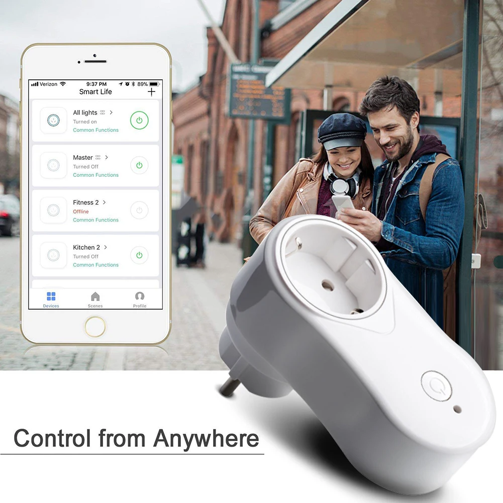 

Wifi Smart Socket EU Power Plug Works with Amazon Alexa Google Home Mobile APP Remote Control Energy Monitor Smart Outlet