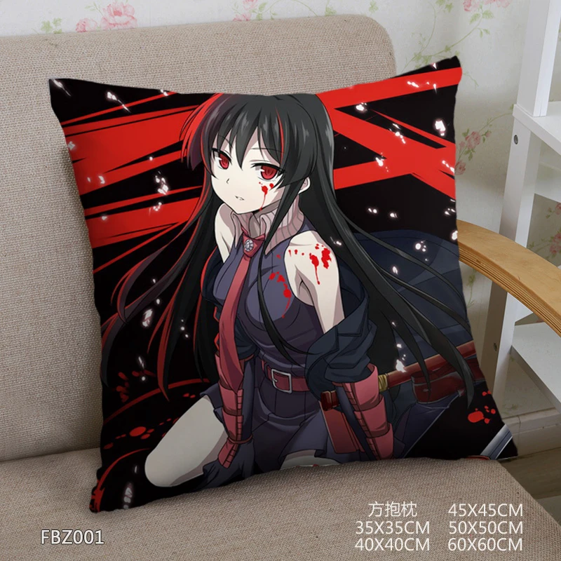 Anime Akame ga KILL double two sided hugging Pillow Case Cover 68