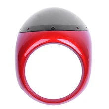 Мотоцикл Матовый Черный 7 для кафе фара гонщика обтекатель экрана лобовое стекло