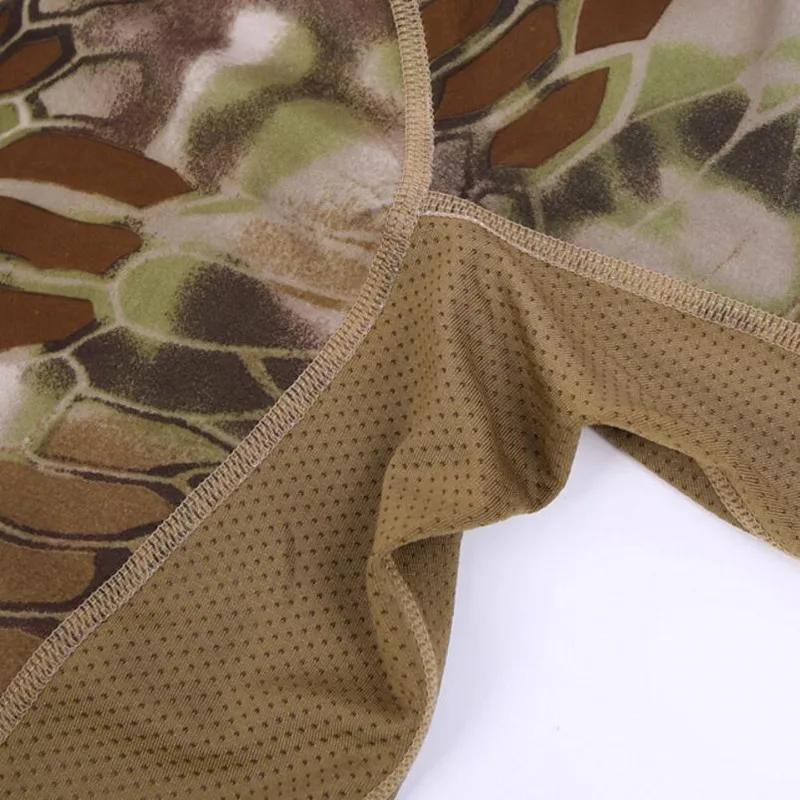 2019 autumn Long Sleeve Military Camouflage T-shirt Men Tactical Army Combat T Shirt Quick Dry Camo