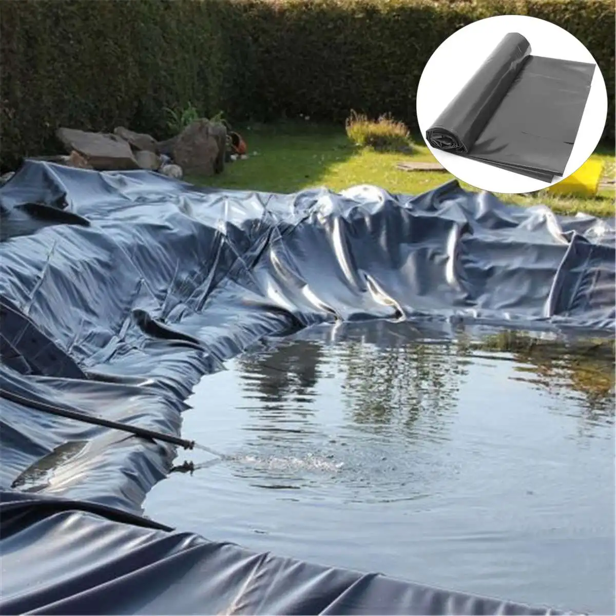 7x7m / 5x5m 4x4m HDPE подводка для рыбного пруда Садовый пруд Ландшафтный бассейн