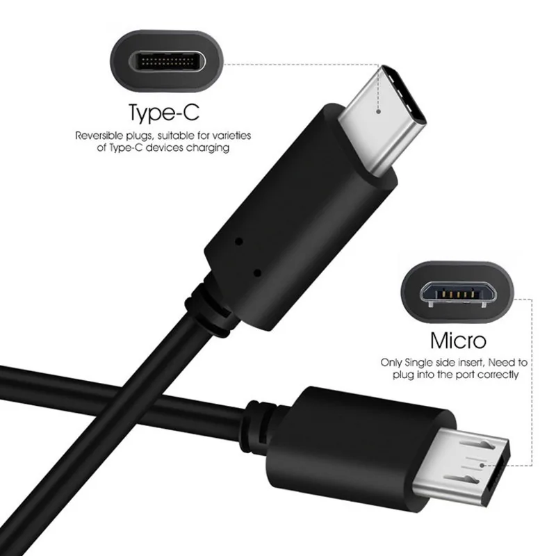 OTG USB Type C к Micro Usb адаптеру для Samsung 1m MicroUsb c 3 1 зарядный кабель Macbook Usbc Android