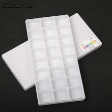 

EZONE 24 Grids Color Palette For Watercolor Gouache Acrylic Painting Plastic Palettes Paints and Covers Kid Art School Supply