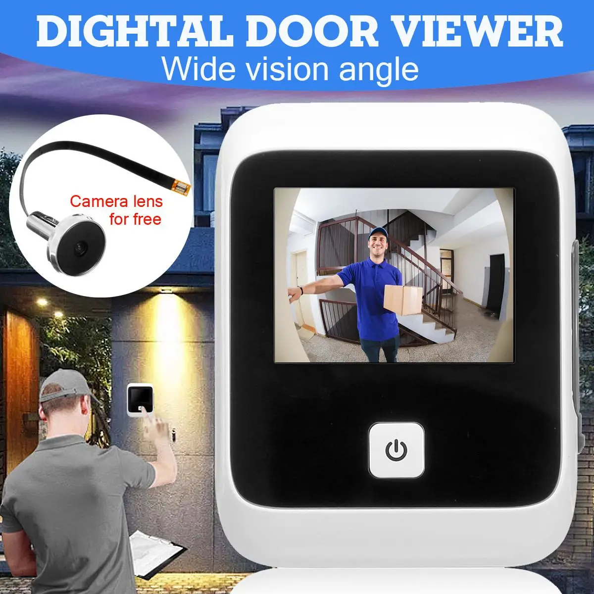 Электронный цифровой дверной зритель, умный Визуальный дверной звонок, домашний беспроводной дверной звонок, электронный дверной звонок кошачий глаз