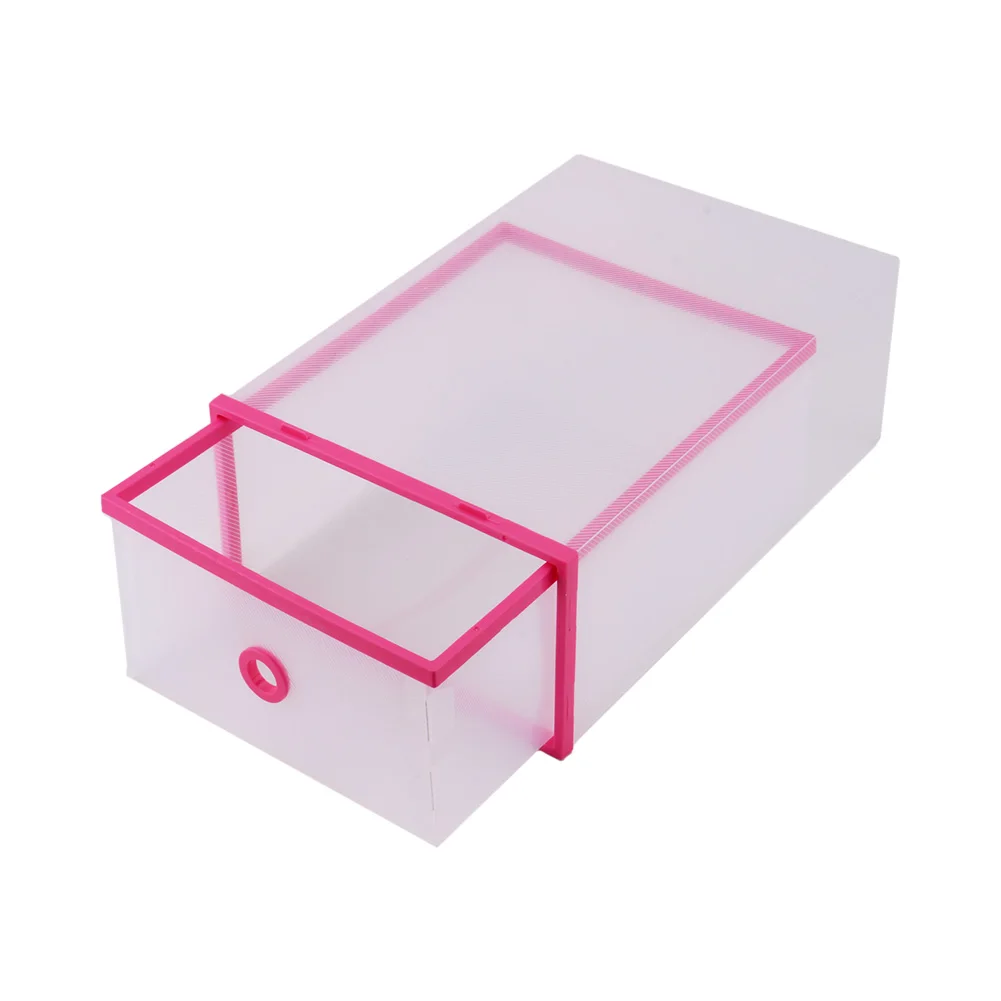 1 قطعة تكويم أسلوب بسيط واضح صندوق من البلاستيك للأحذية المنزل تخزين صناديق مكتب المنظم درج المنزل تخزين صناديق