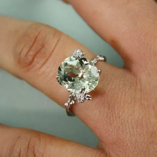 Романтические кольца с искусственным зеленым цирконием в форме ветви, кольца с камнем по месяцу рождения, 925 пробы серебряные кольца для женщин, подарки на годовщину, ювелирные изделия