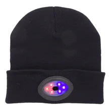 Мощный светодиодный головной светильник 6Led вязаная шапка перезаряжаемый светильник Hands Free шапка с фонариком для альпинизма рыбалки кемпинга теплый H