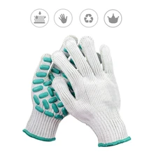 Защитные рабочие х/б перчатки антивибрационные защита от ударов латексные перчатки по охране труда рабочие перчатки износостойкость перчаток