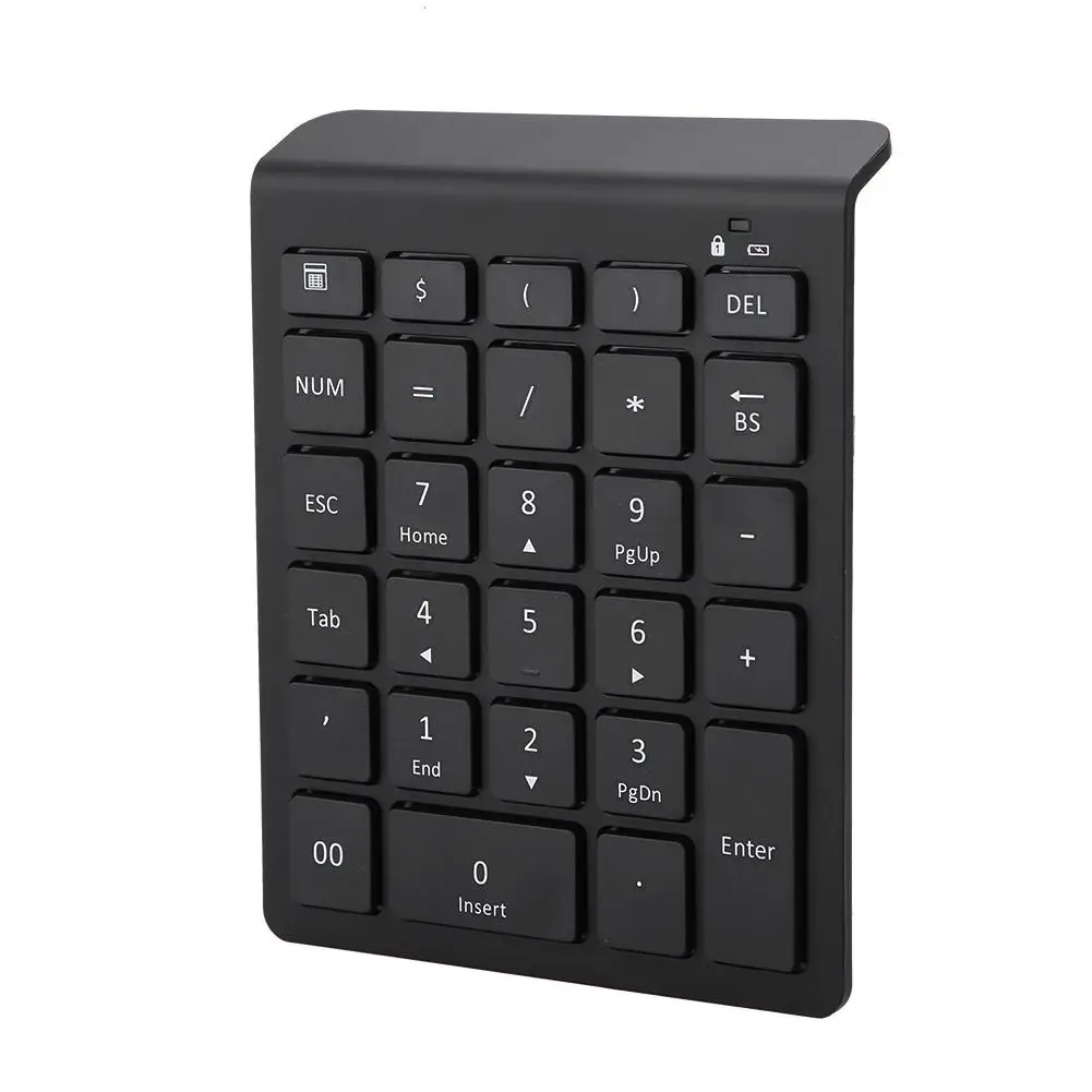 

Bluetooth 28Keys Wireless Numeric Keypad Mini Numpad Digital Keyboard for IOS / Android / Windows 5 Milliseconds Response Speed