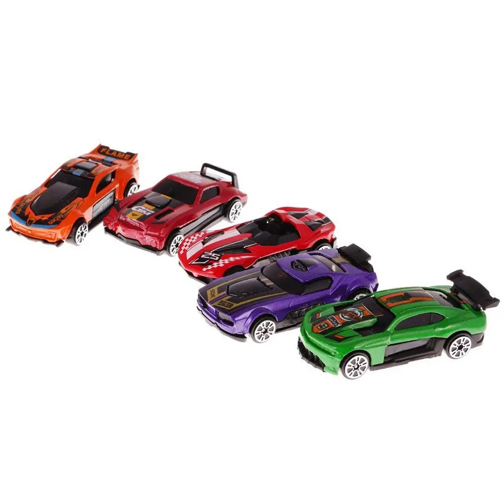 

5 Pieces Mini Model Car Racing Alloy Pull Back Toy Gift Kids Collection - # 2