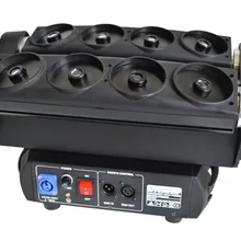 2 шт./лот, китайский поставщик, 8 шт.* 80 мВт, одна зеленая движущаяся головка, паук, лазерный светильник для дискотеки, 13 dmx каналов, светодиодный бар, сценический светильник ing