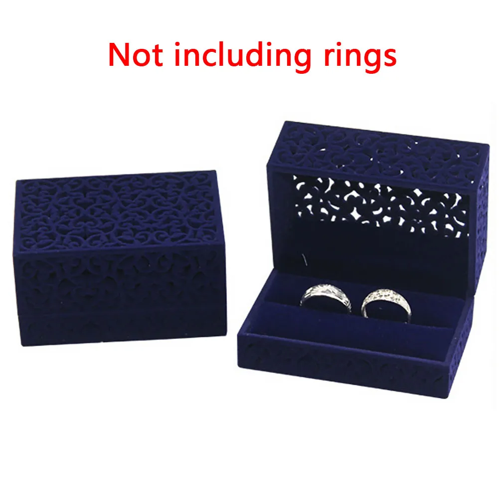 

Hollow Wedding Display Holder Jewelry Organizer Ring Box Storage Engagement Gift