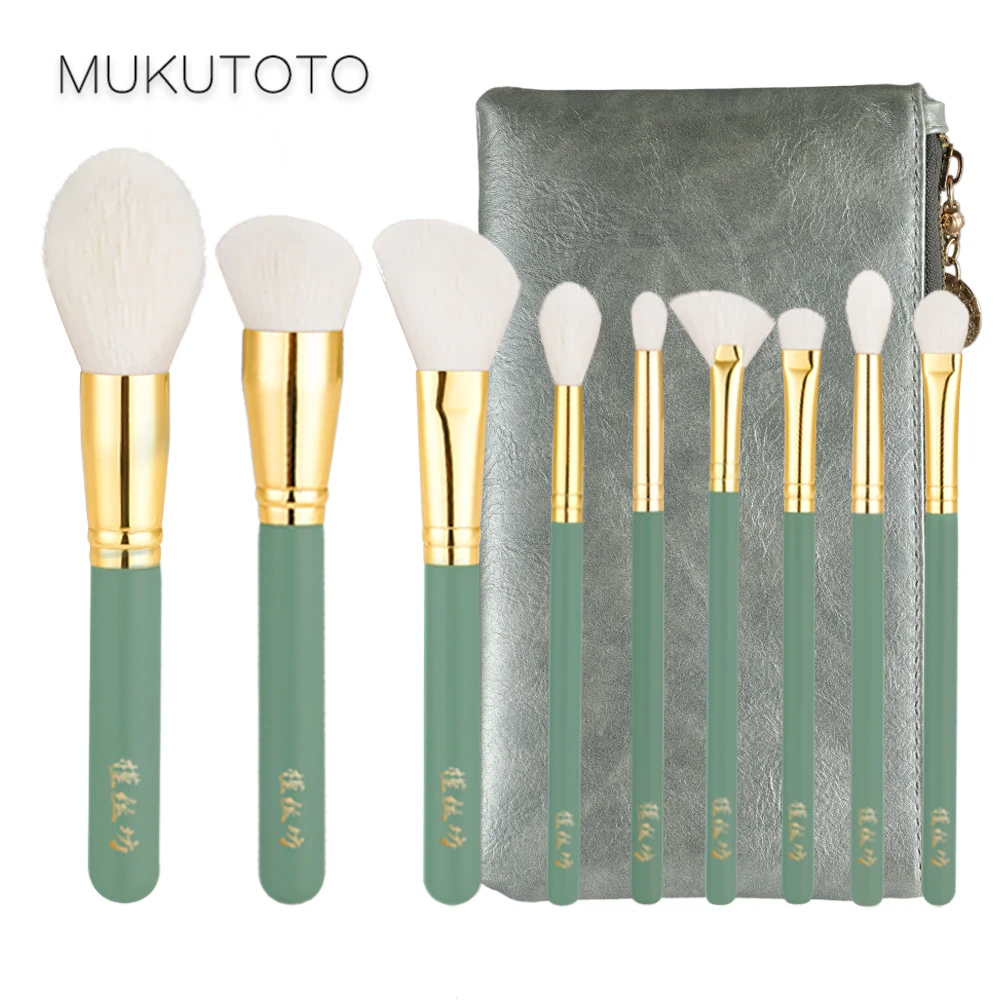 

Mukutoto makeup brushes set 9 pcs for beginner powder foundation pincle contouring brush kit