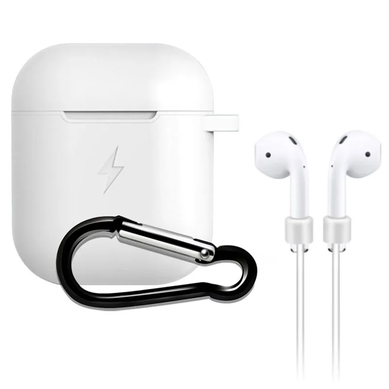 Силиконовый беспроводной зарядный чехол для Airpods 5 v QI беспроводной зарядный приемник протектор для наушников чехол совместимый для Apple