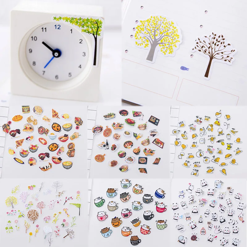 

For Decoration DIY Diary Stickers Diary Scrapbooking Exquisite DIY Stickers Cute Cartoon Toy Sticker 1Bag Stationery Stickers