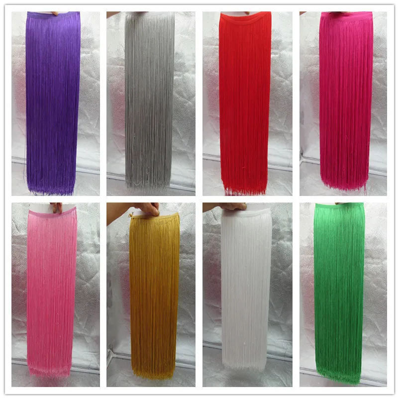 

YY-tesco 10 Meters 100cm Wide Lace Fringe Trim Tassel Fringe Trimming For DIY Latin Dress Stage Clothes Accessories Lace Ribbon