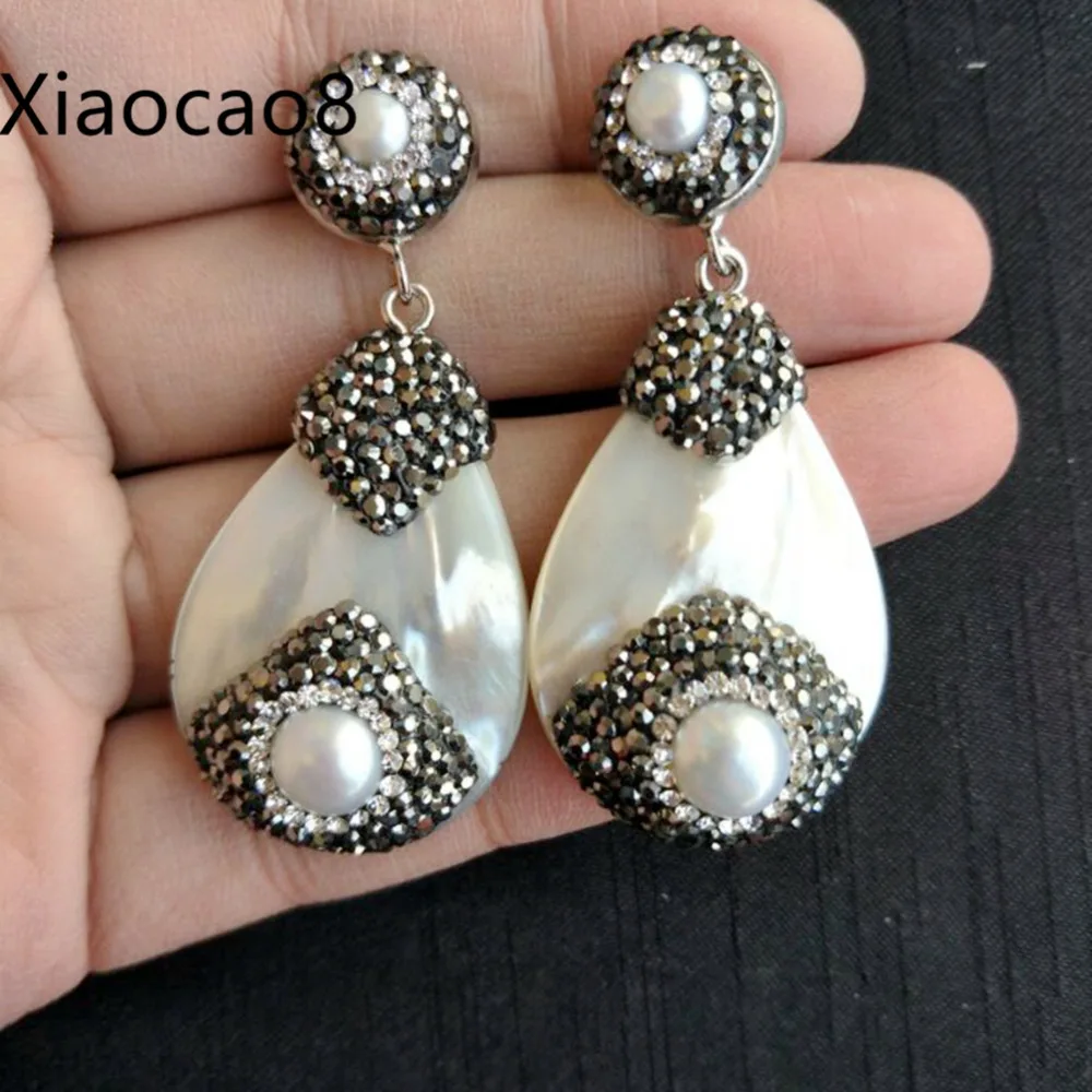 Капли воды мотаться Shell Серьги с жемчугом Для женщин Jewelry Винтаж серьги для Bijoux Femme
