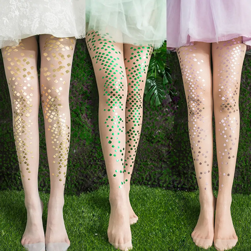 New Fashion Women's Sexy Mermaid Elastic Fishnet Over Knee Long Stockings