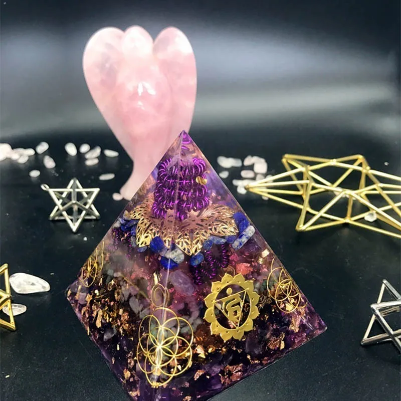 Пирамида амазонита AURA Orgonite Vishuddha/Ajna чакра ереремиэль Амазонит натуральный