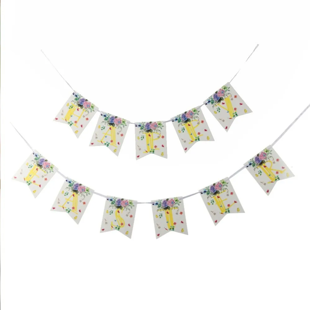 

Happy Easter Decorations Easter Backdrop 1set Hanging Banner Easter Garlands For Easter Party Decorations