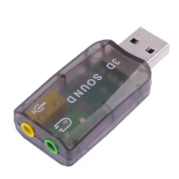 

USB Sound Card 5.1 CH 3D Audio Adapter for Desktop Laptop Notebook Computer