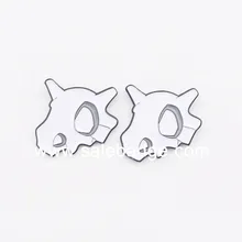 Пользовательские белые эмалированные черепа отслеживания нагрудные булавки 2 шт./партия