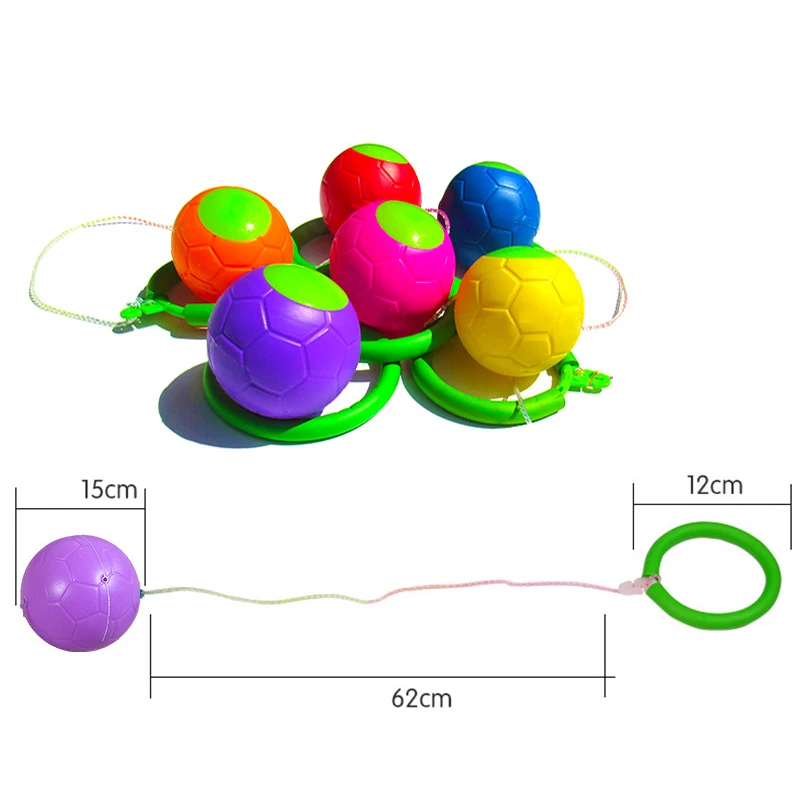 Открытый садовое фитнес оборудование Регулируемая длина прыгающий мяч Скакалка поворотный ножной мяч Детская игрушка прыгающее кольцо