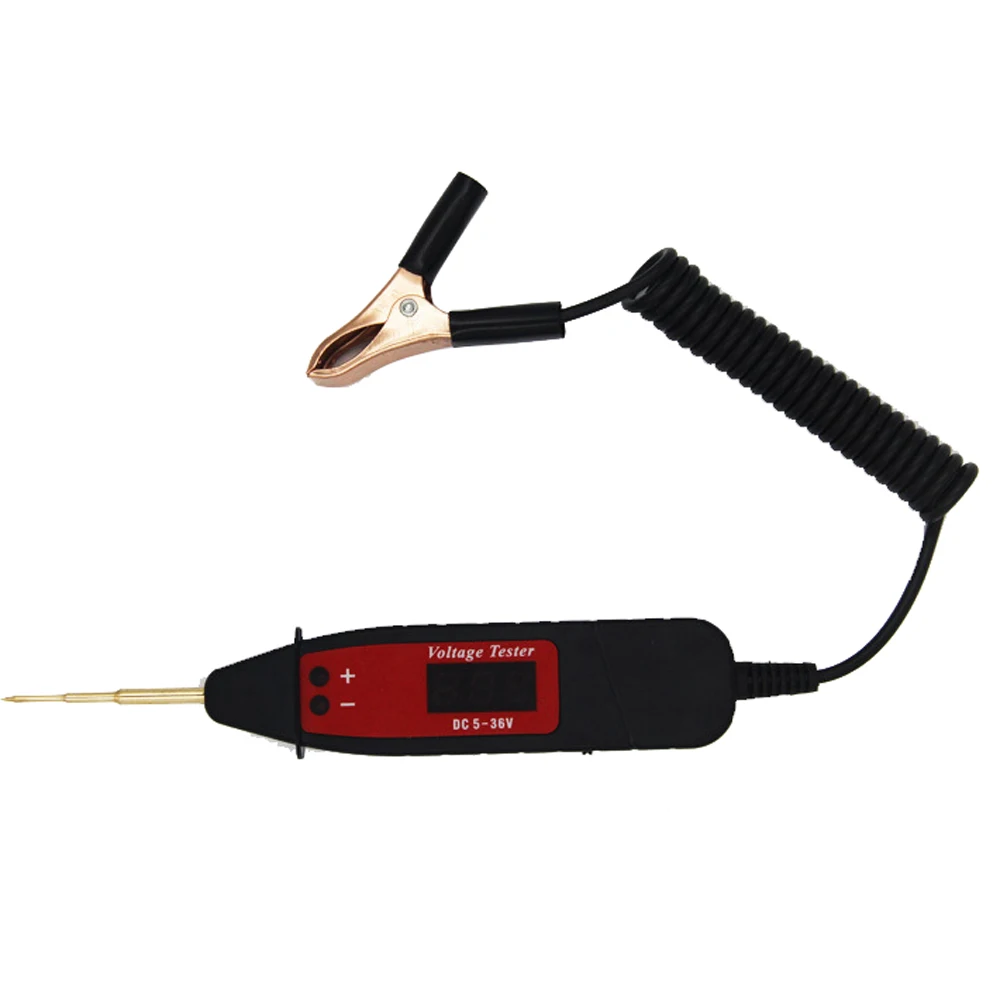 

Universal Car Digital LCD Electric 5-36V Voltage Test Pen Probe Detector Tester LED Light Automotive Diagnostic Tool