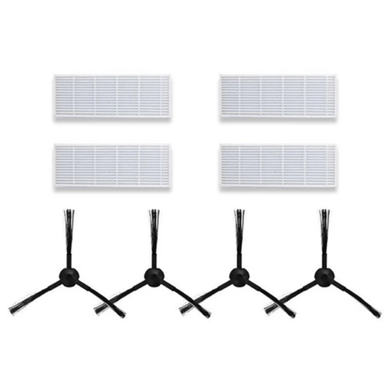 

Robot Vacuum Cleaner Parts Filters 12Pcs/Lot Side Brush X4 + Hepa Filter X4 + Sponge X4 Replacement Kits For Ilife A6 A4 A4S
