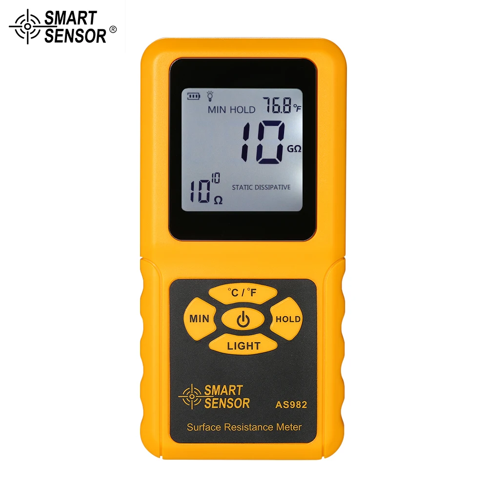

KKMOON AS982 Portable surface resistance meter tester Handheld Earth Resistance Meter Data Holding function LCD display