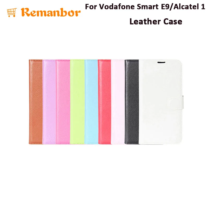 Remanbor для Vodafone Смарт E9 из искусственной кожи чехол скольжению Alcatel 1 Телефон крышка
