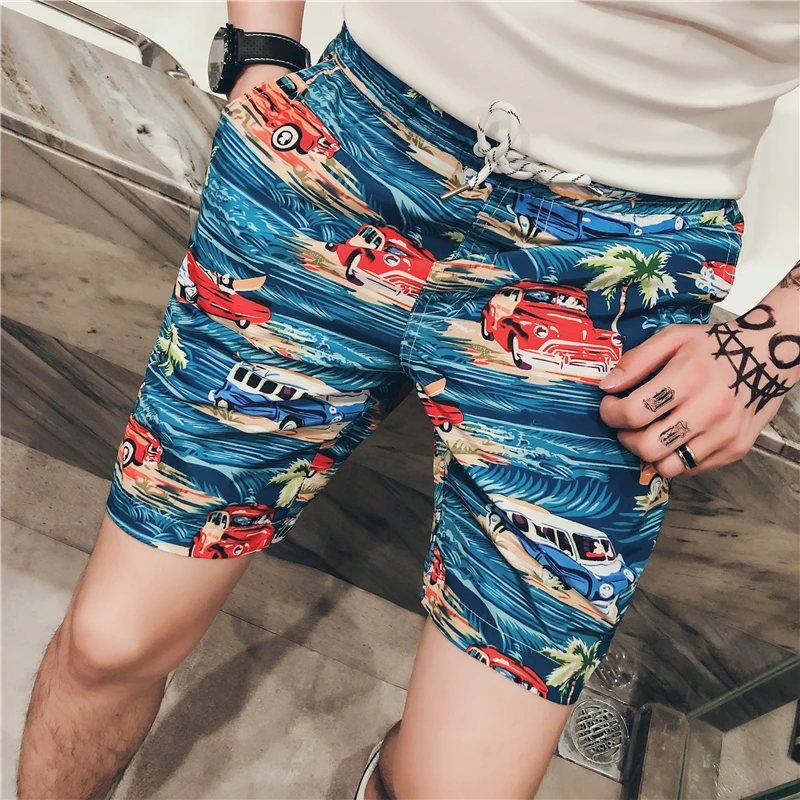 Короткие мужские шорты, новинка, летние пляжные шорты с принтом Korte Broek Mannen Bermuda Homme Pantalones Cortos Hombre