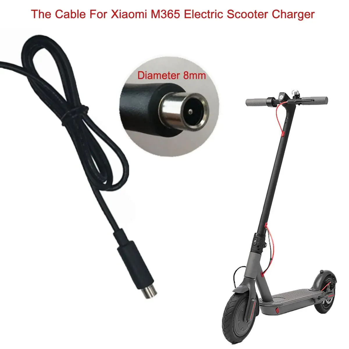 

DC 8mm Charging Cord 42V 2A Charger Parts Power Cable for XIAOMI M365 Electric Scooter Power Adapter Parts Charger Line Plug