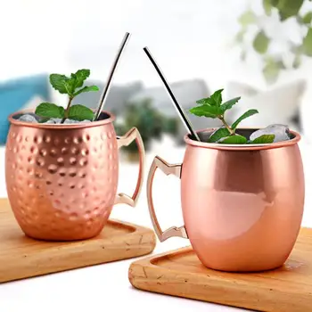 

Stainless Steel Coffee Mug Tea Cup Rose Plated Copper Cocktail Whisky Mug Party Bar Drinkware For Camping/Travel/Home Use