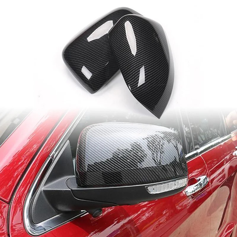 

Carbon Fiber Rearview Mirrors Cover Trim Accessory For Grand Cherokee 2014 2018