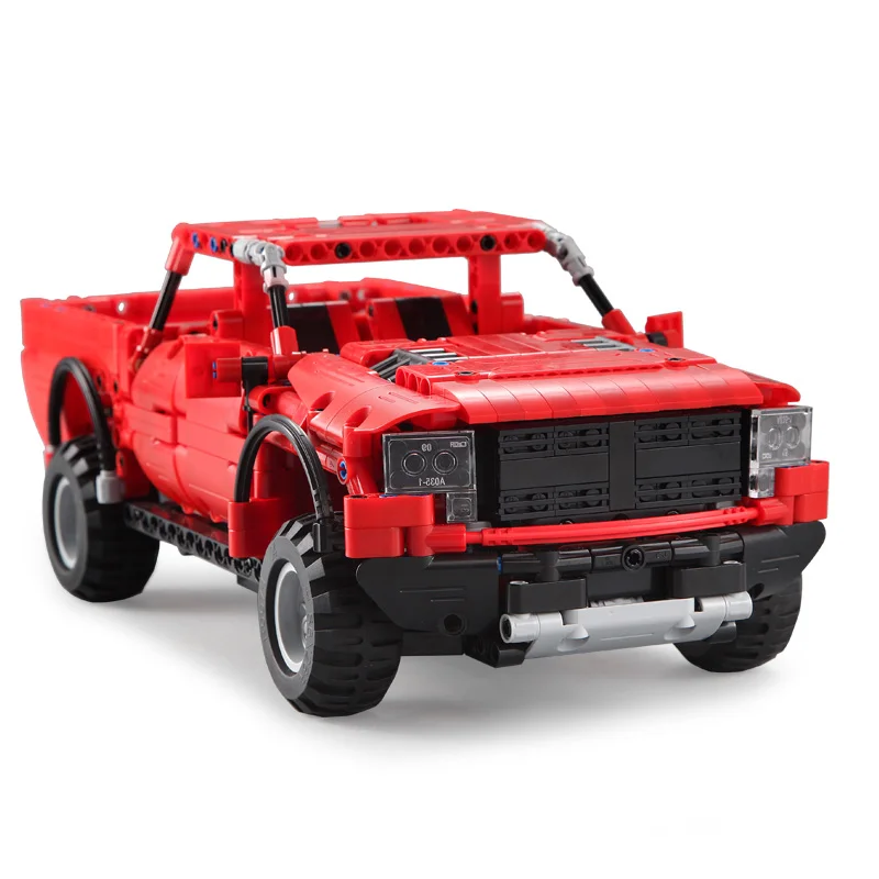 549pcs Technic Vehicles Remote Control Car Building Blocks Bricks 2.4Ghz Electric Red Pickup Trucks Model Toys Compatible Legoed