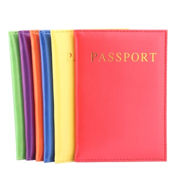 

Unisex Wallets Card Protection Cases For Document Soft PU Letter Passport Cover Business Credit Card Holder Women Men's Travel
