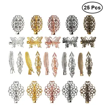 

25pcs Vintage Hair Clips Leaf Butterfly Flower Hair Accessories Hair Barrettes Hair Pins For Girls Women