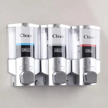 

Shampoo Shower Gel Dispenser 3*300ml Head Sanitizer Shower Shampoo Dispenser ABS Lightweight Durable For Home Kitchen Bathroom