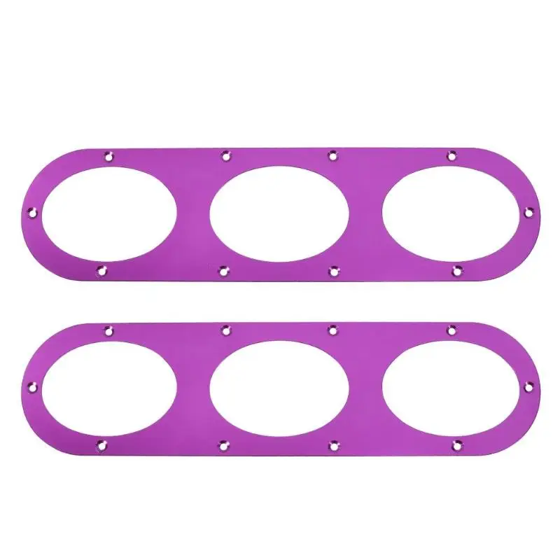 2 piezas Universal de aleación de aluminio parachoques trasero carrera aire desviación difusor paneles partes exteriores parachoques