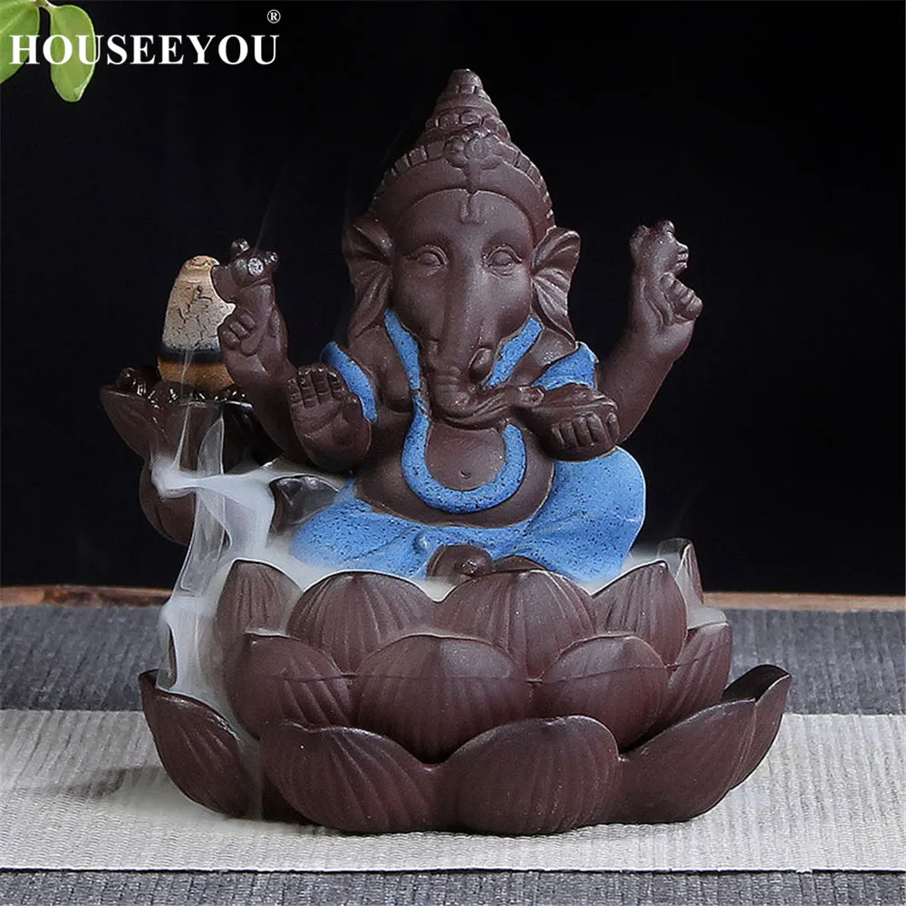 Подставка для благовоний с изображением индийского бога Ganesha конус водопадом