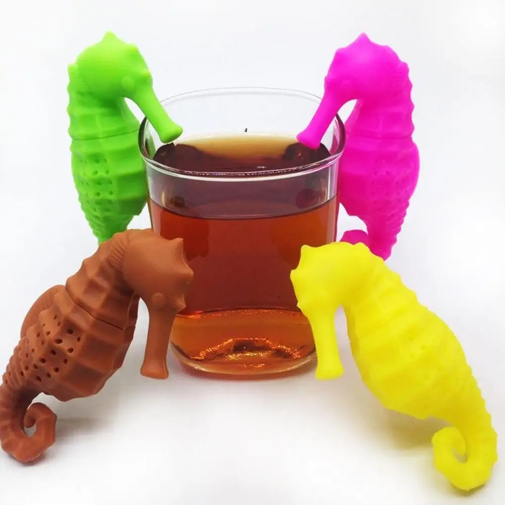 

Sea Horse Shape Tea Strainer Filter Silicone Infuser Accessories Kitchen Tool