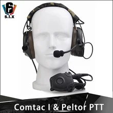 Z-TAC Tactical gear Peltor Comtac I гарнитура шумоподавление наушники страйкбол с Z-Tactical Peltor PTT kenwood