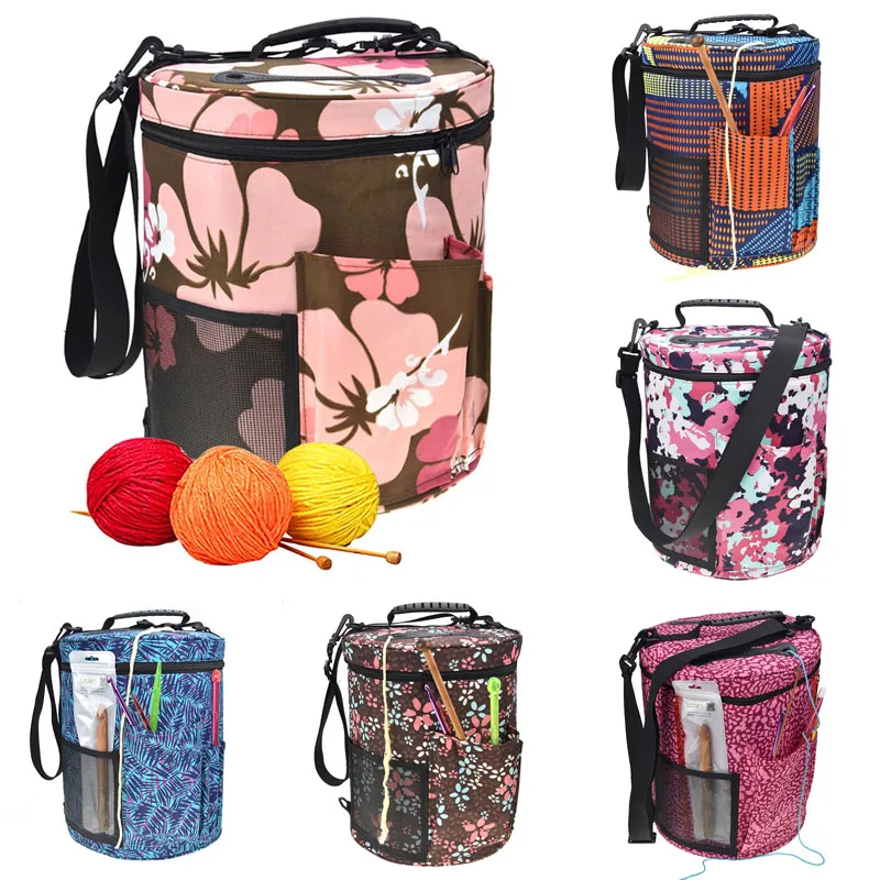 

Crochet Hooks Thread Cylinder Woolen DIY Apparel Needlework Storage DIY Sewing Kit Bags Yarn Storage Bag Home 1 Pcs Portable