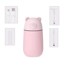 Портативный милый медведь увлажнитель с usb-вентилятор, USB Light 3-в-1 мини домашний увлажнителей рабочего стола лучший подарок для Спальня дома
